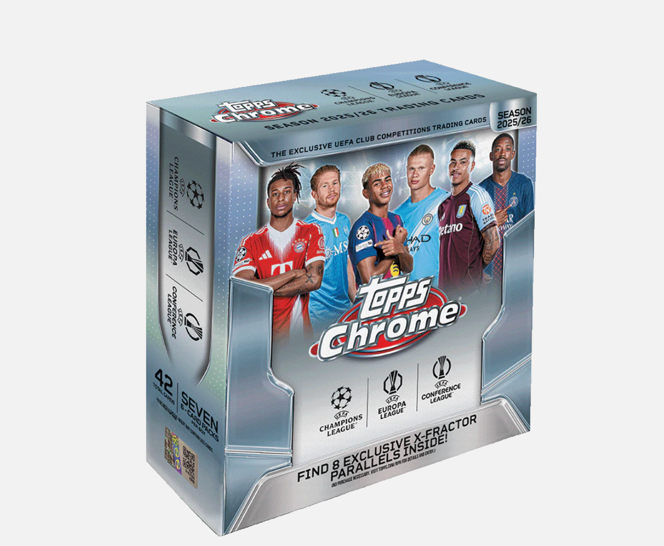 2025-26 Topps Chrome UEFA Club Competitions Soccer Mega Box