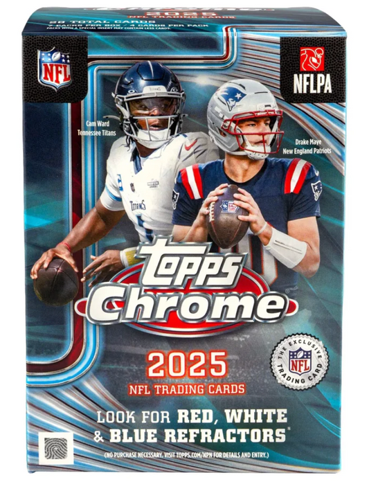 2025 Topps Chrome NFL Football Value/Blaster Box